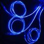 YICHUMY 3 Packs Led Flowing Phone Charging Cable Glow in The Dark USB Charger Cable Compatible with Phone XR/XS MAX/X/Phone 8 Plus/7 Plus/6 Plus/LED Visible Flowing Charging Cord (Blue)