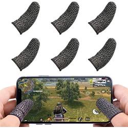 Mobile Gaming Controller Finger Sleeve Sets,Ultra-Thin Anti-Sweat Breathable Soft Touch Screen Thumb Sleeve Sensitive for PUBG Mobile/Knives Out/Rules of Survival,for iPhone/iPad/Android Accessories