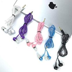 Earbud Headphones Bulk Wired Earphones Mixed Colors 10 Packs for iPhone Smartphone Computer Laptop MP3 School Classroom