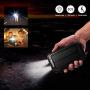 Solar Charger, Benfiss 20000mAh Lit Solar Power Bank with 2 Led Light and Dual 5V USB Output, Waterproof Portable External Backup Battery for Camping，Outdoors