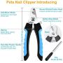 Dog Nail Clippers, Professional Pet Electric Nails Grinder, Pedicure File Trimmer Scissors Supplies, Grooming Care Kit Tools Accessories for Cat, Puppy, Dogs, Small Medium Large Breed