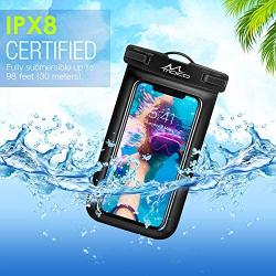 MoKo Waterproof Phone Case, Universal Waterproof Cellphone Dry Bag Pouch with Neck Strap for iPhone X/8 Plus/8/7/6S Plus, Galaxy S9/S9+/S8/S8+/S7 Edge, Moto, LG, BLU, Nexus & More