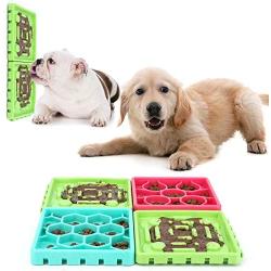 Pet Slow Feeder Bowl, No Chocking Slow Fun Feeder, Bloat Stop Dog Cat Lick Mat with Super Suction, Durable Slower Feeder Set for Pet Bathing, Grooming, and Training ( All Breeds of Dogs and Cats)