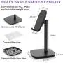 Cell Phone Stand,Adjustable Cell Phone Stand Holder and Desktop Stand Compatible for All Android All iPhone Samsung Phone Tablet Smartphone Stand Convenient Charging (Black) Cell Phone Stand,Adjustable Cell Phone Stand Holder and Desktop Stand Compatible for All Android All iPhone Samsung Phone Tablet Smartphone Stand Convenient Charging (Black)