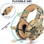 K1 Camouflage PS4 Headset Bass Gaming Headphones Game Earphones Casque with Mic for PC Mobile Phone New One Tablet