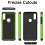 Dahkoiz Case for Motorola Moto E 2020 Case, Sturdy Durable Armor Defender Cover Dual Layer Hybrid Protective Phone Case for Motorola Moto E 2020, Green