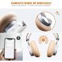Miracle&Lesoul A7 Over Ear Bluetooth Headphones with Mic,Wireless and Wired Hi-Fi Stereo Bass Foldable Headset, Soft Memory-Protein Earmuffs, 25 Hours Playtime for Trave/Work/Laptop/PC/Phone,Natural