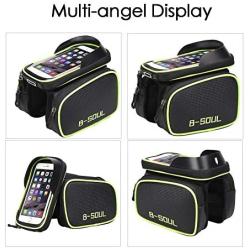 AIXIN B-Soul Bike Tube Frame Bag Saddle Bag Touchscreen Phone Bag 6.2Inch Cellphone Bicycle Riding Bag Waterproof