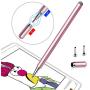 Stylus Pen LIBERRWAY Disc Stylus Fiber Stylus with Magnetically Attached Cap, Fits for Universal Touch Screens, Rosegold