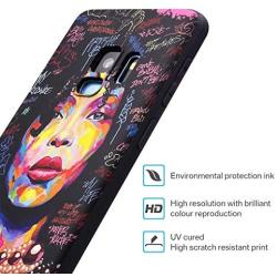 XIX Samsung Galaxy S9 Case African American Afro Girls Women Slim Fit Shockproof Bumper Cell Phone Accessories Thin Soft Black TPU Protective Samsung Galaxy S9 Cases (01)