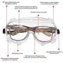 Safety Goggles, Curved Protective Safety Glasses with Adjustable Strap, Anti-Fog and Anti-Scratch Crystal Clear Eye Protection for Work and Outdoor Activities