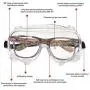 Safety Goggles, Curved Protective Safety Glasses with Adjustable Strap, Anti-Fog and Anti-Scratch Crystal Clear Eye Protection for Work and Outdoor Activities