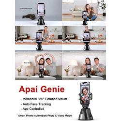 Portable All-in-one Smart Selfie Stick, 360° Rotates Auto Face & Object Tracking Vlog Shooting Smartphone Mount Holder