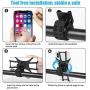 SYOSIN Bike Phone Mount, Detachable 360° Rotation Motorcycle Phone Mount with Adjustable Universal Silicone Handlebar Cradle Compatible with iPhone 11 Pro Max/X/XS MAX/XR/8/8 Plus, Samsung S10/S10e