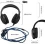 Gaming Headset Xbox One Headset with Bass Surround Sound, Over Ear Headphones PS4 Headset with Noise Canceling Mic & LED Light, Compatible with PS4, Xbox One, Nintendo Switch, PC, PS3, Mac