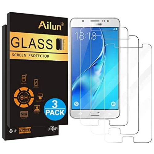 Ailun Screen Protector for Galaxy J7 2018 3Pack Tempered Glass Compatible with Samsung Galaxy J7 J7 Star 2018 J7 V 2nd Gen 2018 J7 Top 2018 J7 Aura 2018 J7 Crown 2018 Case Friendly