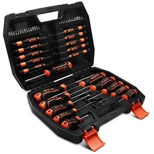 KSEIBI 153724 Heavy Duty Screwdriver Set 52 pcs Kit Phillips Flat Head Precision Magnetic Screw Drivers Bit Laptop, Phone, Bike, And Mechanic Repair Tool Set Job Professional Fix Hand Tools Sets KSEIBI 153724 Heavy Duty Screwdriver Set 52 pcs Kit Phillips Flat Head Precision Magnetic Screw Drivers Bit Laptop, Phone, Bike, And Mechanic Repair Tool Set Job Professional Fix Hand Tools Sets
