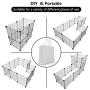 Tespo Pet Playpen, Small Animal Cage Indoor Portable Metal Wire yd Fence for Small Animals, Guinea Pigs, Rabbits Kennel Crate Fence Tent 15 X 12 inch