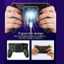 Mobile Gaming Controller, Game Phone Grip Heat Dissipation Joystick Smartphone Gamepad Handle with Cooling Fan, Support, Power Charger Finger Triggers for PUBG, Shooting Games.(Cooling Fan)