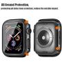 Alinsea Screen Protector for Apple Watch 44mm Tempered Glass [2 Pack] [Full Coverage] Bumper Hard Case [with Screen Protector Built-in] Overall Protective Cover for iwatch 44mm Series 4/5