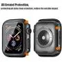 Alinsea Screen Protector for Apple Watch 40mm Case with Built-in Tempered Glass Screen Protector [2 Pack] [Daily Waterproof] [3D Full Coverage] All Around Cover Bumper Case for iwatch 40mm Series 4/5