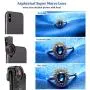 Phone Camera Lens,TODI 4K HD 2 in 1 120° Wide Angle Lens, 20X Macro Lens,Clip-On Phone Lens Compatible iPhone,Samsung, Most Andriod Phones No Distortion