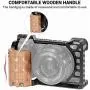 SMALLRIG Camera A6500 Cage Kit with Wooden Handle Hand Grip for Sony Alpha A6500/ILCE-6500 4K Digital Mirrorless Camera - 2097 SMALLRIG Camera A6500 Cage Kit with Wooden Handle Hand Grip for Sony Alpha A6500/ILCE-6500 4K Digital Mirrorless Camera - 2097