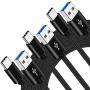 USB C Charger Cord 3FT 6FT 10FT Charging Cable for Samsung Galaxy A71 5G A21 A51 S20 /S20 Plus/S20 Ultra/A50 A20 A11,S10 S10E S10+,S9 S8,Note 10 9 8 20,Pixel 3A 3 4 4A XL,3A Fast Charge Power Wire