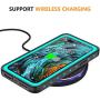 Huakay iPhone 11 Waterproof Case, Full Body 360° Protective Shockproof Dirtproof Sandproof IP68 Phone Case for iPhone 11 (6.1inch)(Blue/Clear)