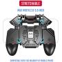 MEO Mobile Controller for iPhone and Android with 4000mAh Power Bank and Cooling Fan, PUBG Mobile Controller [ 6 Finger ] with L1R1 L2R2 Aim and Shoot Triggers Joystick Remote Grip-Black