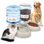 Ito Rocky Pet Feeding Solution Automatic Cat & Dog Cafe Feeder and Water Dispenser in Set with Food Scoop 6-Meal Automatic Food Dispenser for Small/Middle Puppy and Kitten