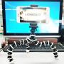 Kingneed Portable Flexible Cell Phone Octopus Tripod Phone Holder Selfie Tripod with Wireless Bluetooth Remote Shutte/Extendable Mount Holder