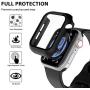 [2 Pack] L K Case for Apple Watch 40mm Series 4/5 Built-in Tempered Glass Screen Protector, All-Around Ultra-Thin Bumper Full Cover Hard PC Protective Case for iWatch 40MM - Black