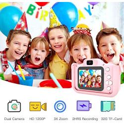 MITMOR Kids Digital Cameras for Girls Boys with 32G SD Card and Dual Lens 2.0 Inch IPS Color Screen,20.0MP HD Children Digital Video Toy Cameras Mini Camcorder for Kids Birthday Gifts【Upgraded】