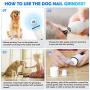 Dog Nail Grinder by Ieebee- Upgraded Adjustable 2-Speed Low Noise Rechargeable Eelectric Pet Nail Trimmer,Professional Painless Paws Grooming and Smoothing for Small Medium Large Dogs and Cats