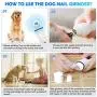 Dog Nail Grinder by Ieebee- Upgraded Adjustable 2-Speed Low Noise Rechargeable Eelectric Pet Nail Trimmer,Professional Painless Paws Grooming and Smoothing for Small Medium Large Dogs and Cats