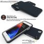 TEAM LUXURY iPhone SE 2020 Case/iPhone 8 Case/iPhone 7 Case, [Clarity Series] Updated G-III Ultra Defender [Shock Absorbent] Protective Phone Case for Apple iPhone SE /8/7 - Dark Navy Blue/Gray