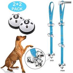 Supet Dog Doorbells and Training Bells 2 Pieces Premium Quality Adjustable Door Bell Dog Bells for Door Knob, Dog Training,Dog Bells for Potty Training