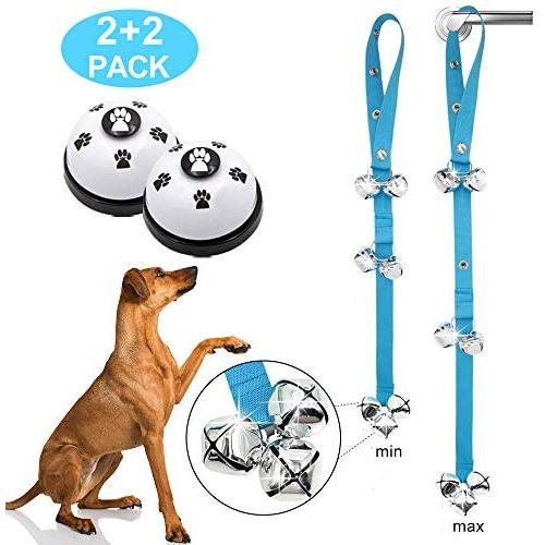 Supet Dog Doorbells and Training Bells 2 Pieces Premium Quality Adjustable Door Bell Dog Bells for Door Knob, Dog Training,Dog Bells for Potty Training