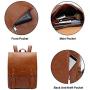 Zebella Vegan Leather Backpack Purse Vintage Laptop Bookbag for Women Men