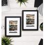 CAVEPOP 8x10 Black Picture Frame with Mat Set of 5, Made to Display 8x10” Without Mat, 5x7 with Mat - Large Wall Hanging Photo Frames, Collage Picture Frame Sets