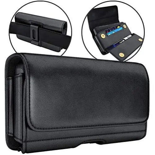 De-Bin iPhone 11, 11 Pro Max, iPhone Xs Max, XR, 7 Plus 8 Plus 6s Plus Holster, Leather Belt Case with Clip Cell Phone Pouch Belt Holder for iPhone 11/11 Pro Max (Fits Phone w/Otterbox Case on) De-Bin iPhone 11, 11 Pro Max, iPhone Xs Max, XR, 7 Plus 8 Plus 6s Plus Holster, Leather Belt Case with Clip Cell Phone Pouch Belt Holder for iPhone 11/11 Pro Max (Fits Phone w/Otterbox Case on)