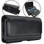De-Bin iPhone 11, 11 Pro Max, iPhone Xs Max, XR, 7 Plus 8 Plus 6s Plus Holster, Leather Belt Case with Clip Cell Phone Pouch Belt Holder for iPhone 11/11 Pro Max (Fits Phone w/Otterbox Case on) De-Bin iPhone 11, 11 Pro Max, iPhone Xs Max, XR, 7 Plus 8 Plus 6s Plus Holster, Leather Belt Case with Clip Cell Phone Pouch Belt Holder for iPhone 11/11 Pro Max (Fits Phone w/Otterbox Case on)