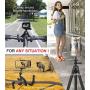 Phone Tripod, Flexible Tripod, Upgrade 4-Axis Angle Adjustment, Unique 360° Rotating Holder, Sturdy Octopus-Style Legs, and Wireless Remote Shutter for iPhone, Android Phone, DSLR Camera, and GoPro.