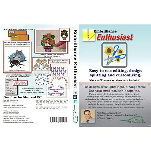 Embrilliance Enthusiast Embroidery Software for Mac & PC Embrilliance Enthusiast Embroidery Software for Mac & PC