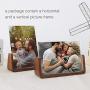 Lezgo 4x6 inch Picture Frame (2 Pack)- Photo Frame Made of Solid Wood Acrylic High-Definition Glass for Table Top Display