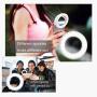 Mini Selfie Light Hiya-Naya Ring Lights Hollow Selfie Light-Rechargeable Increased Battery Capacity Portable Clip-on Selfie Fill Light 4-Level Brightness for Phone, IPad, PC
