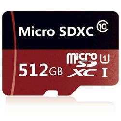 Micro SD Card 512GB Micro SDXC Card High Speed Class 10 Memory Card for Phone, Tablet and PCs with Adapter