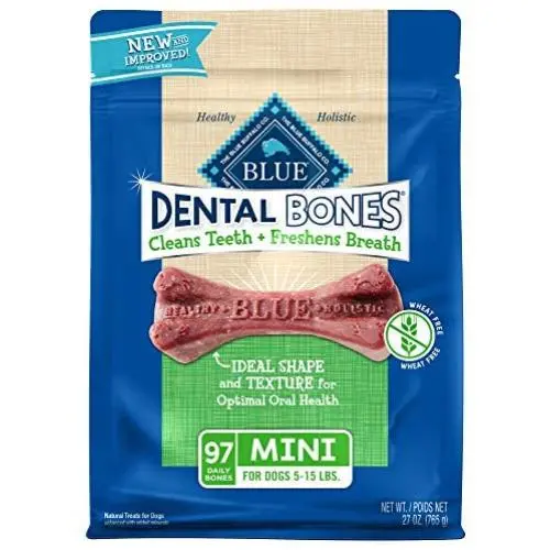 Blue Buffalo Dental Bones Natural Adult Dental Chew Dog Treats Mini 27oz bag Value Pack Blue Buffalo Dental Bones Natural Adult Dental Chew Dog Treats Mini 27oz bag Value Pack