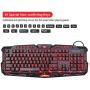 Gaming Keyboard Gaming Backlight Keyboard LED Russian/English Layout USB Wired Colorful Breathing Waterproof for Desktop Laptop Office Keyboard (Color : English Crack)